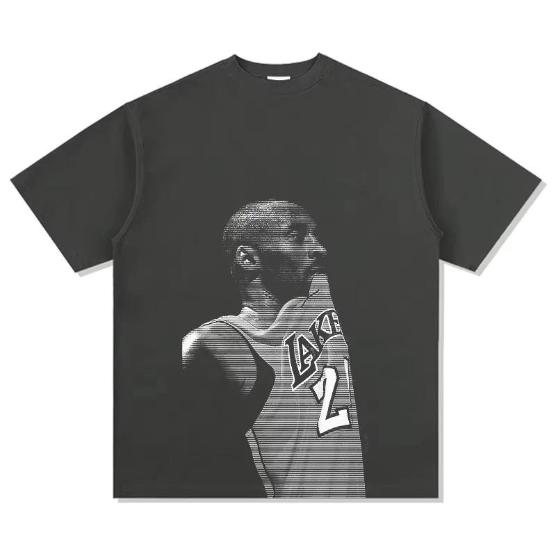 2026 Summer T-Shirt Tribute Kobe Bryant Portrait Short Sleeve American Vintage Personality T-Shirt Top Y2k Short Sleeves Classic