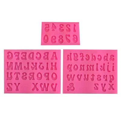 DIY Arabic Numerals English Alphabet Silicone Mold Handmade Chocolate Pastry Cake Decoration Baking Tool Fondant Cookie Kit