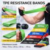 5pcs Tpe Resistance Bands Set 15-45lbs Elastic Loop Bands For Strength Training Body Shaping Gym Workout