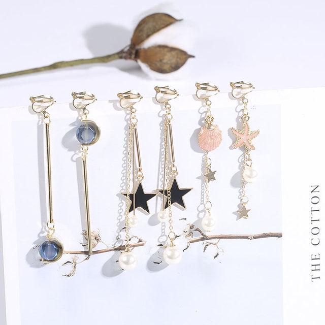 

Серьги набор для женщин большие геометрические корейские серьги клипсы без проколов простые серьги в стиле женские украшения