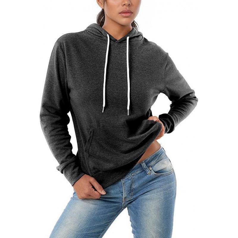 2025 Essential Women's Lightweight Long Sleeve Pullover Hoodie