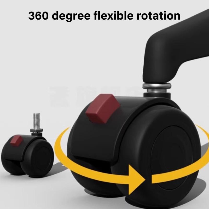 Chair Casters Wheel Smooth Rolling Not  Scratch Wheel High Load Capacity Chair Casters Noise Reduction for Various Chairs