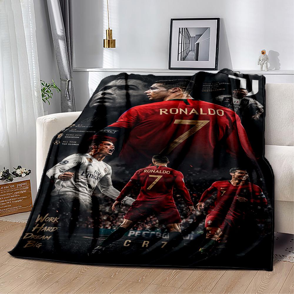 Ronaldo's Legacy Football Blanket Soft & Cozy Great for Bedding Bed Picnics Four Seasons Universal Warmthful Decor