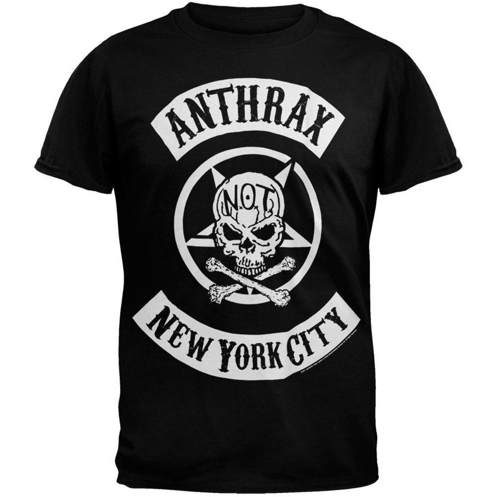 ANTHRAX cd lgo New York City BIKER SKULL Official SHIRT SMALL New oop XXXL