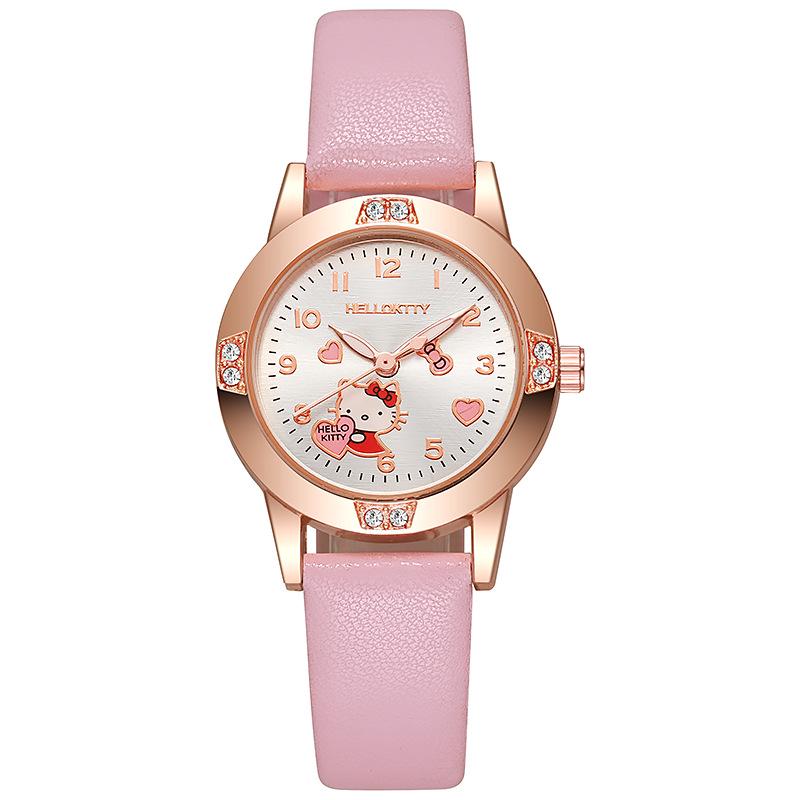 Sanrio Cartoon Women's Leather Strap Watch - Light Luxury & Trendy Design