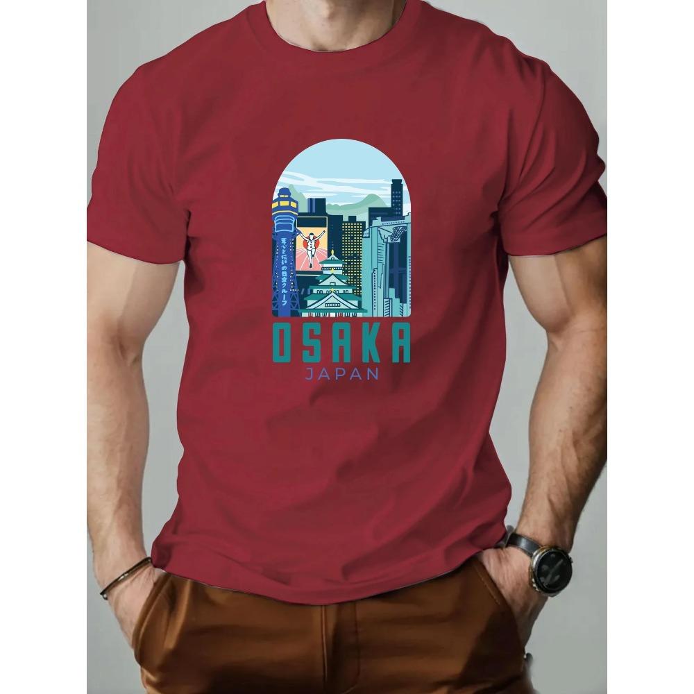 New Men T-Shirt Cotton Pattern Print Streetwear Round Collar Tee Breathable Summer Fashion T Shirts