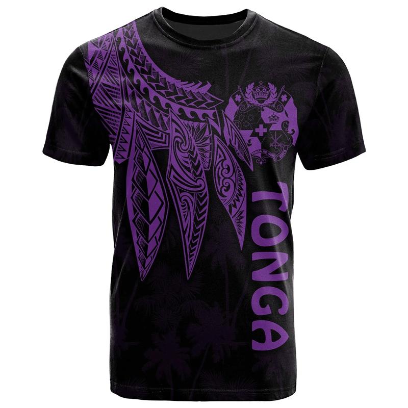 Polynesia Style Tonga Emblem 3D Printing T Shirt For Men Women Tonga National Day Casual Fashion T-shirts Male Clothing Tees Top