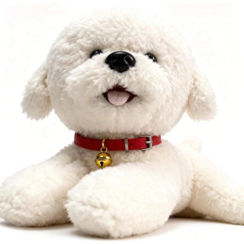 Plush Bichon Dog Toy With Soft Pp Cotton Filling For Kids Gift And Play