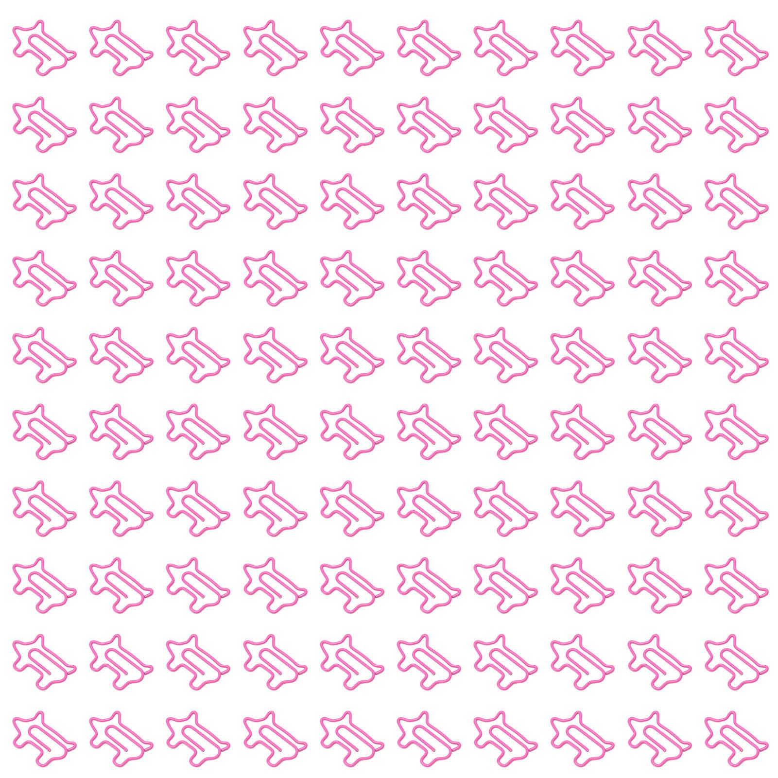 100 Pcs Cute Paper Clips Animal Shaped Fun Bookmark Document Organizing Clips Funny Bookmark for File Classification