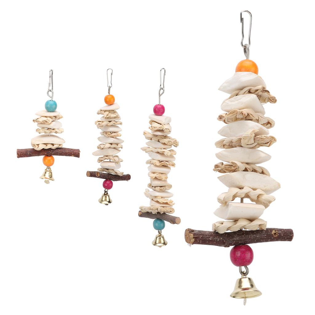 Cage Hanging Toys Cuttlebone Toys Hanging Parrot Chewing Toys with for African Greys Parrots Budgie Parrot Cuttlebone Toys