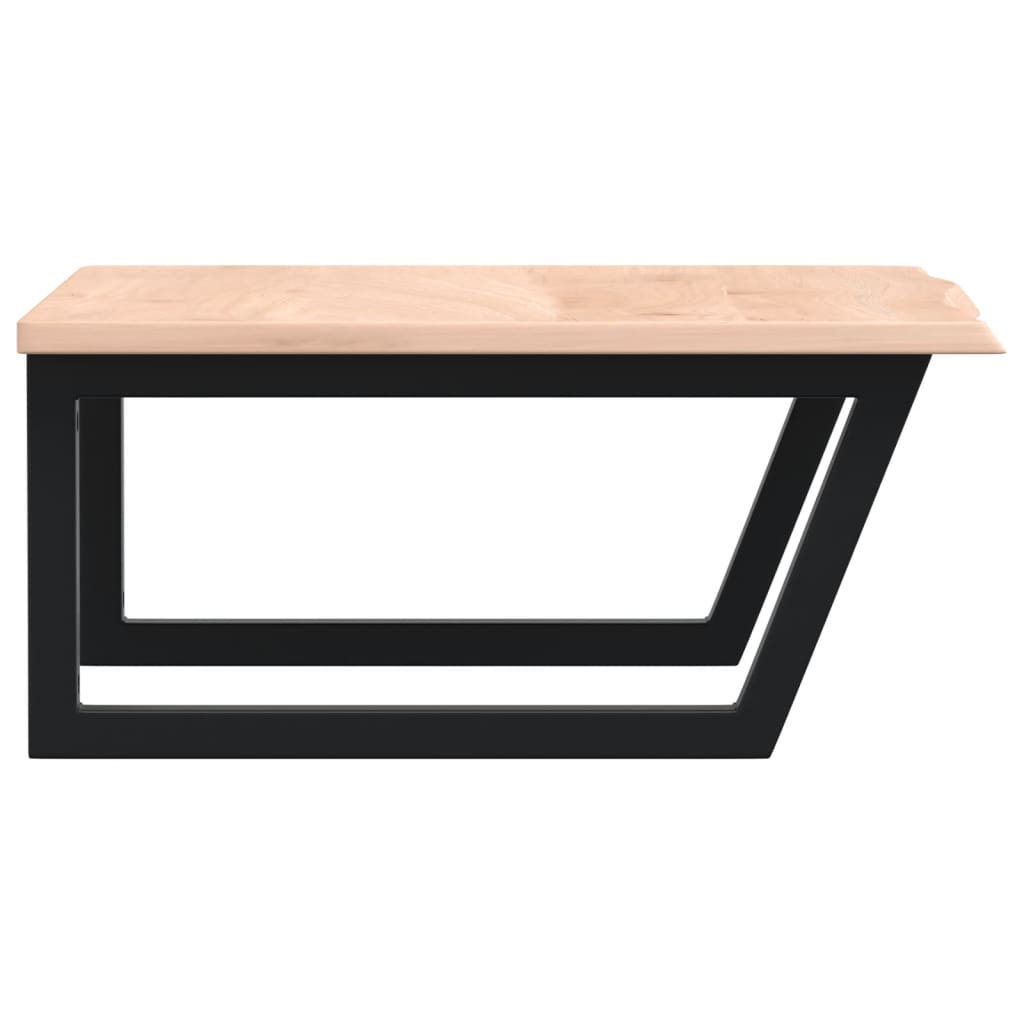 Vidaxl Wall Shelf Under Sink, Steel and Solid Oak Wood