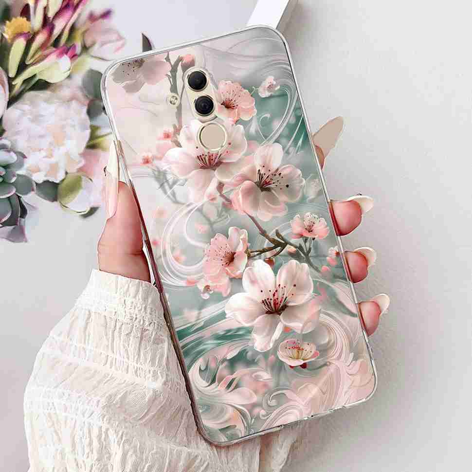 For Huawei Mate 20 Lite 6.3" Case SNE-AL00 Cute Cat Soft Silicone Cover For Huawei Mate 20Lite SNE-LX1 Colorful Butterfly Shell