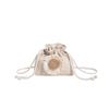 Woven Bag New Trendy 2025 Spring and Summer Straw Woven Cute Bucket Bag Simple Personality Girl Straw Woven Shoulder Messenger Bag