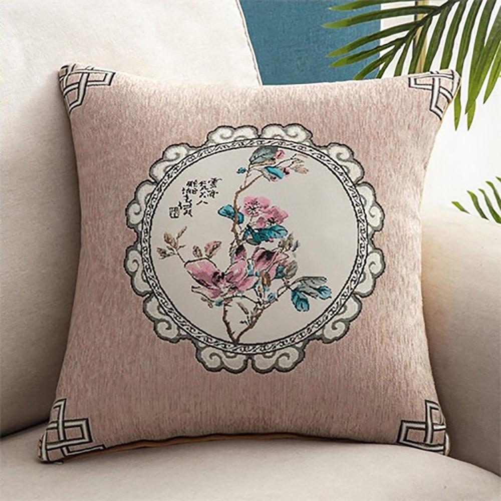 

Наволочка с цветочным узором в мягких тонахПодходит для дивана, автомобиля, спальни, декоративная наволочка для подушки, наволочка 16x16Inch