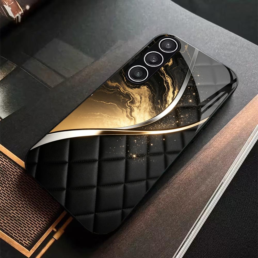 Modern Black Gold Marble s26 ultra case s25 ultra case phone case glass for Samsung Galaxy S26 S25 S24 S23 S22 FE Ultra Plus