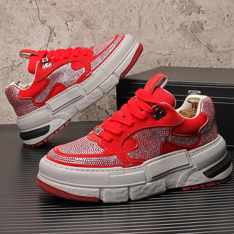 Summer new diamond-encrusted sneakers, niche thick-soled height-increasing shoes, fashionable and trendy casual shoes