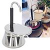 Single Spout Stovetop Moka Pot Stainless Steel Italian Coffee Maker Lightweight Practical Coffee Equipment for Home Travel