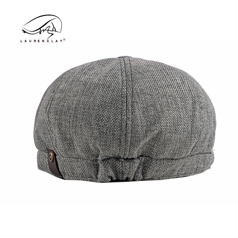 Men's Octagonal Beret: Spring/Summer Linen-Like Duckbill Cap, Retro Casual Unisex Hat