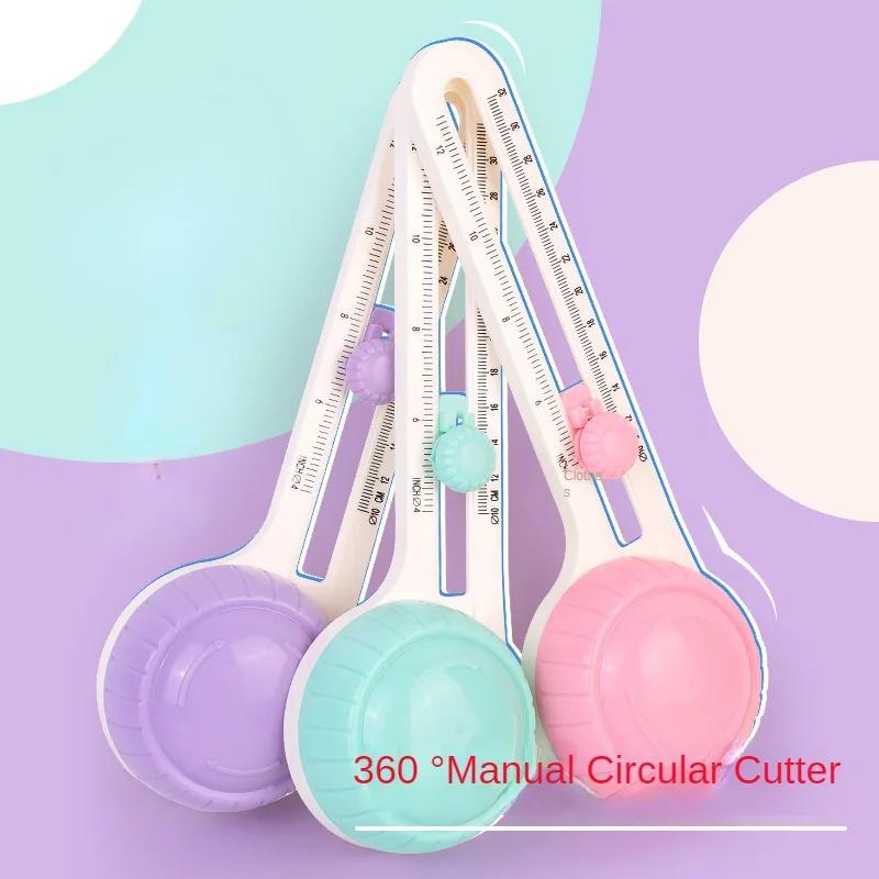 Circular Paper Cutter Scrapbook Cards Circle Shape Cutter DIY Round Cutting Knife 360 Rotary Circle Cutter