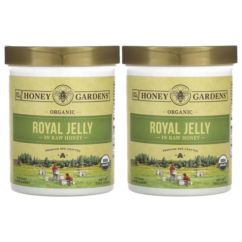 Honey Garden Organic Royal Jelly Unprocessed Honey 312 G 11 Oz 2 Pcs 312 G