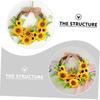 NOLITOY 1pc Sunflower Door Trim Decoraciones para Salas De Casa Flower Hoop Garland Hanging Hoop Wreath Large Sunflower Wreath Summer Front Door