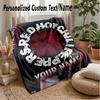 Red Hot Chili Peppers Custom Flannel Throw Blanket Print Your Name Text Soft Warm Blanket Holiday Present