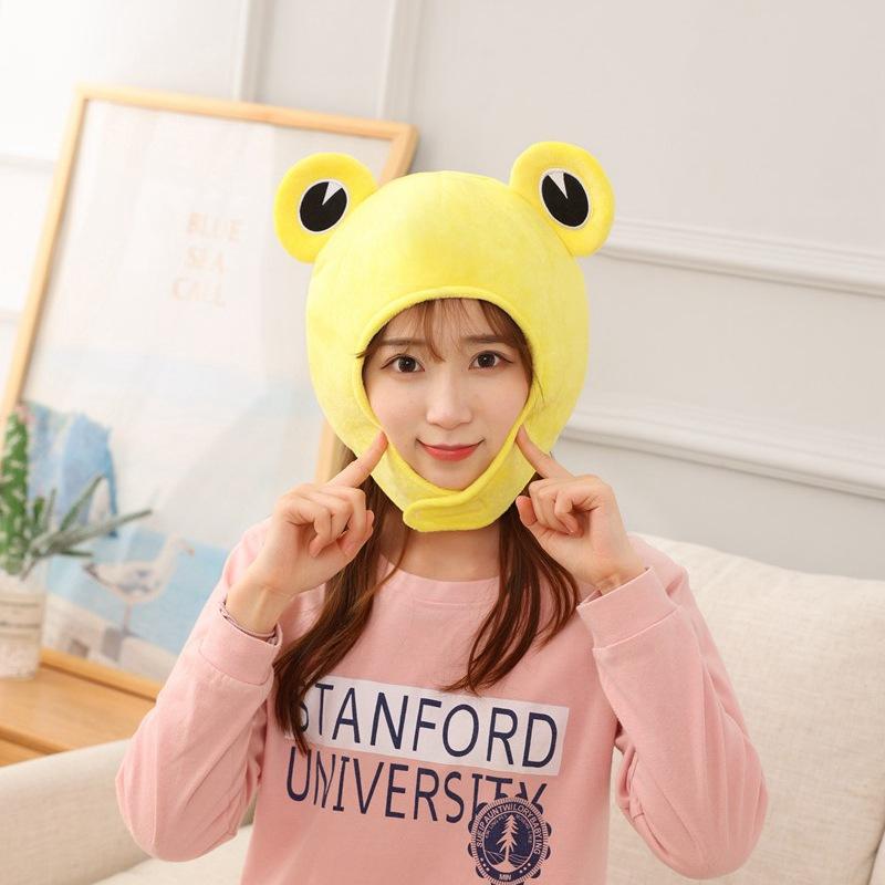 

Funny Crab Head Plush Hat Pillow Spot Print Cartoon Animal Stuffed Toy Headgear Cap Cosplay Party Photo Props Cosplay Costume