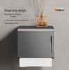 Punch-Free Wall-Mounted Gun Gray Tissue Box and Towel Holder