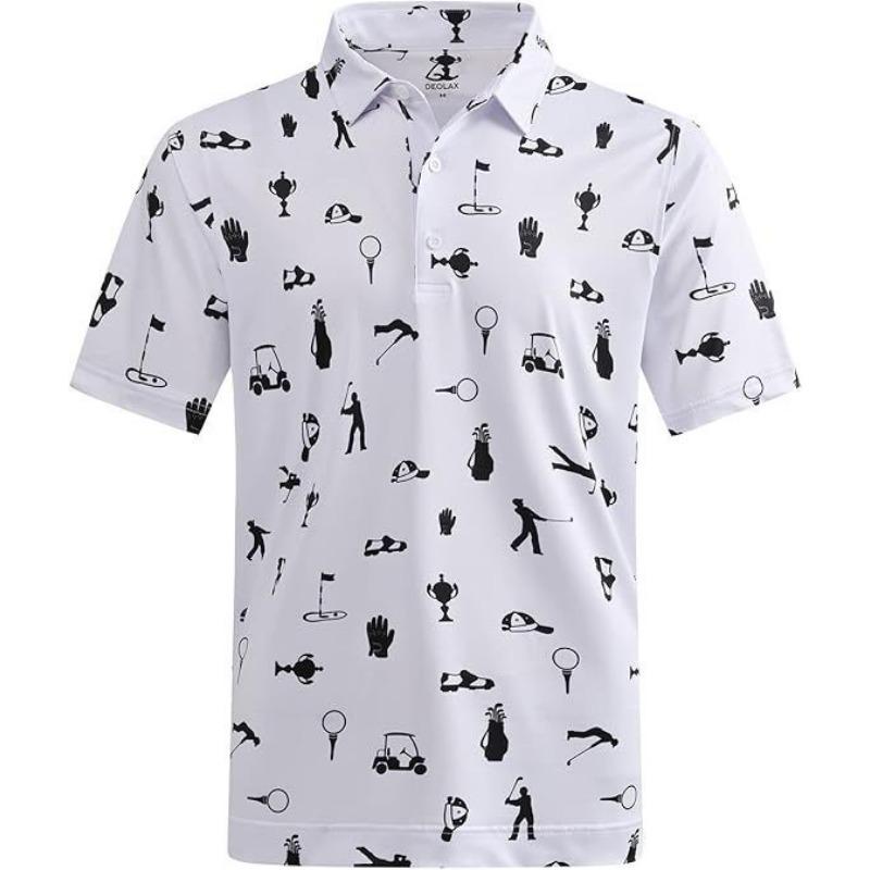 Short Sleeve POLO Shirt Button Solid Color Men's Sweatshirt