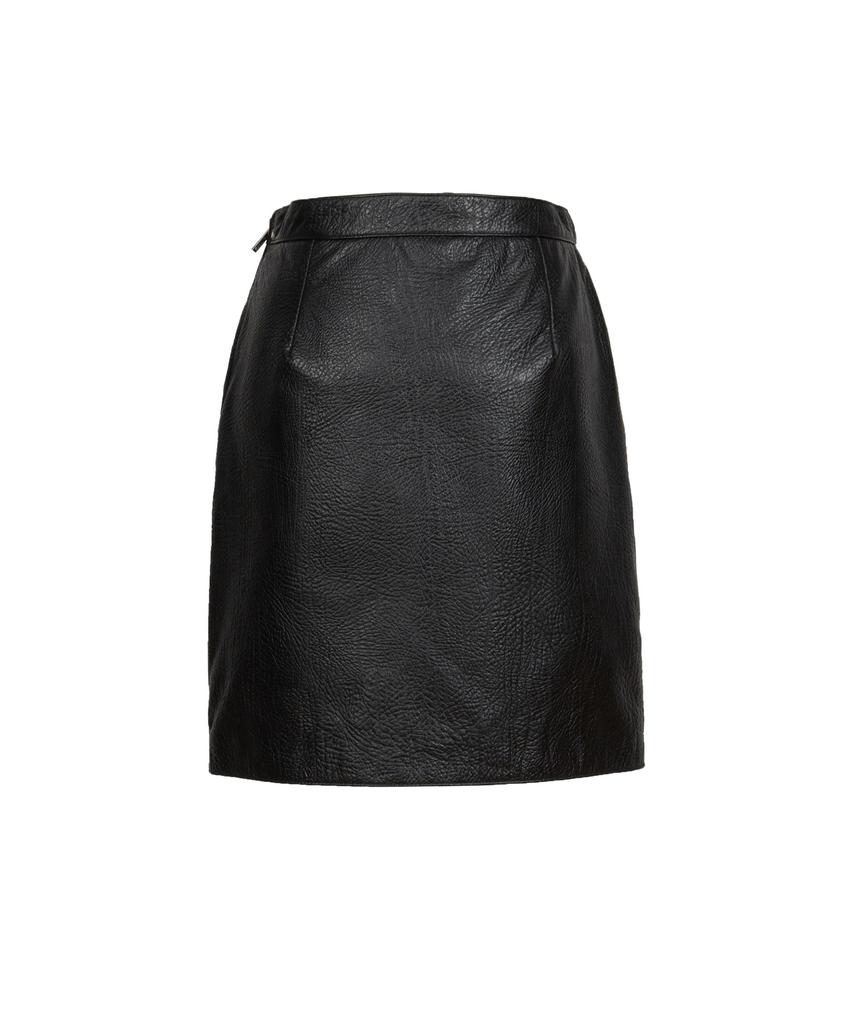 Runcave Lambskin Mini Skirt