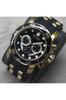 INVICTA Pro Diver Quartz 48mm Stainless Steel with Polyurethane Black Model Men's Watch, Case, Gold/Black
