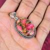 Rose Dahlia Copper turquoise Jewelry, 925 Solid Sterling Silver Pendant Handmade Gemstone Jewelry, Gifts For Wife Brand New Pendant
