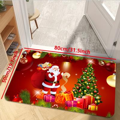 Christmas Decorative Carpet Kitchen Rug Door Mat Welcome Mat Floor Mat Easy To Clean Machine Washable Hallway Rug Decorat