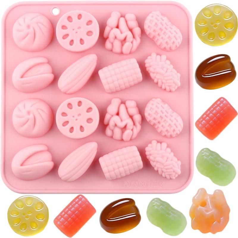 Reusable 3D Nut Silicone Mold with Heat Resistance Perfect for Confectionery Baking