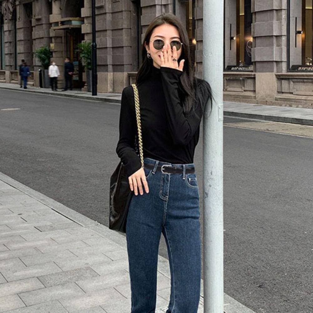 Strap Leather Fashion Belt Zinc Zinc Alloy Buckle Korean Style Waistband PU Leather Waist Belt  Spicy Girl