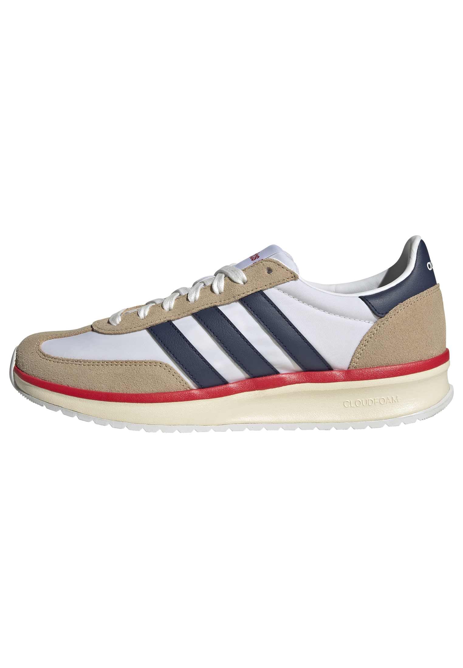 Adidas Run 70s Unisex Sandstone cm 2.0 Sneakers, Adult, NJG80, Footwear, White/Dark Blue/Warm (JR2381), 30.0