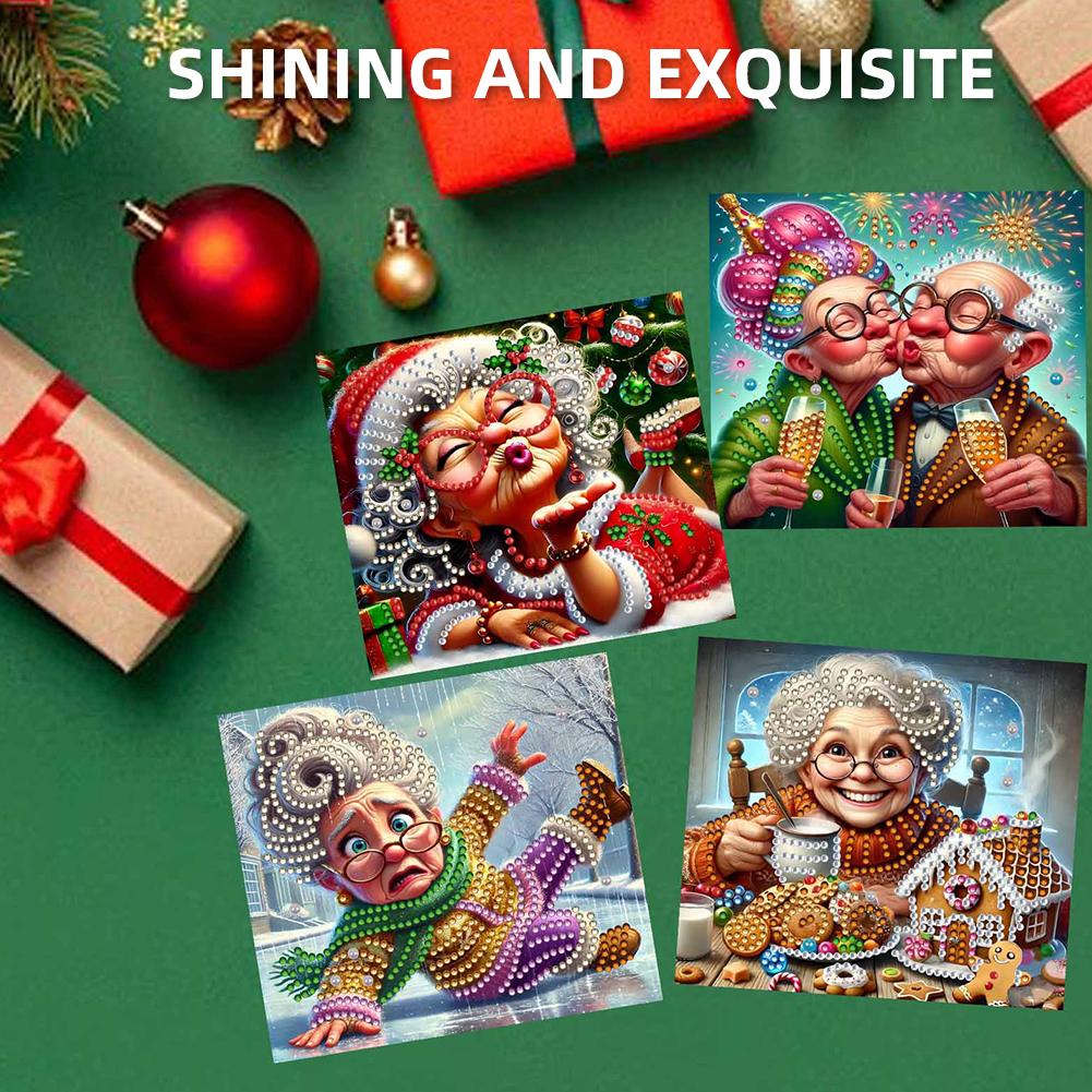 

10PCS DIY Diamond Painting Greeting Card Set Xmas Designs Rhinestone Diamond Art Mosaic Postcards Congratulations Cards & Gifts China Mainland