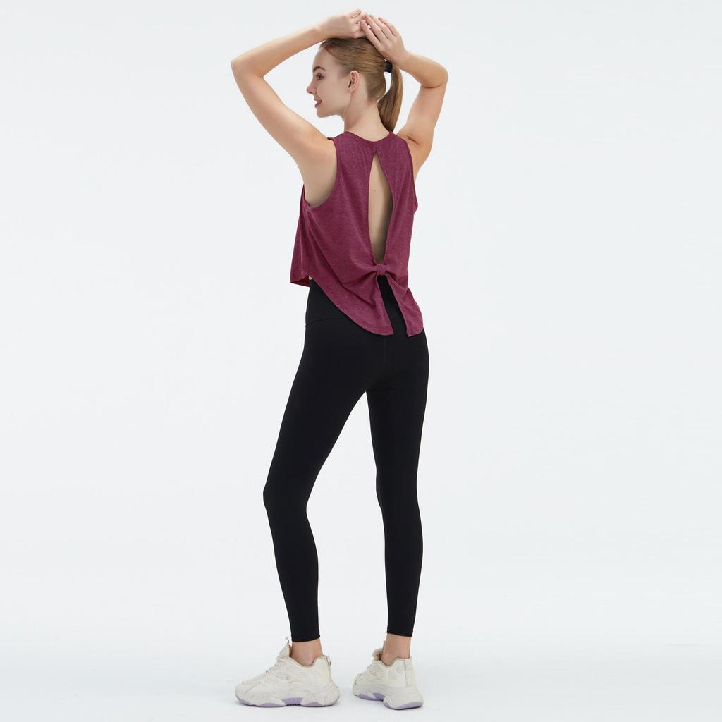 Women's Cross-Border Outdoor Sports Vest: Loose Swallowtail Fitness Yoga Top