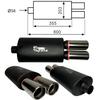 Evrensel Baslı Spor Son Susturucu Wm Sport 93847 2X80 Giriş 58