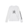 Drif Logo Print Crew Neck Casual American Vintage Long Sleeve T-Shirt Men Tops White FN5973-100