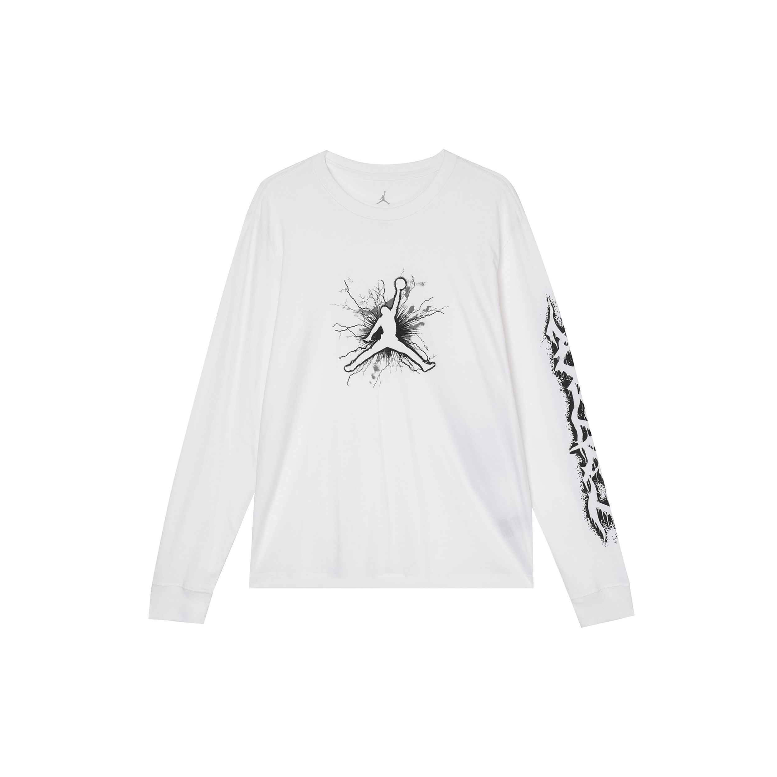 

Jordan Drif с логотипом и круглым вырезом, повседневная американская винтажная футболка с длинным рукавом, мужские топы, белые FN5973-100 XXL