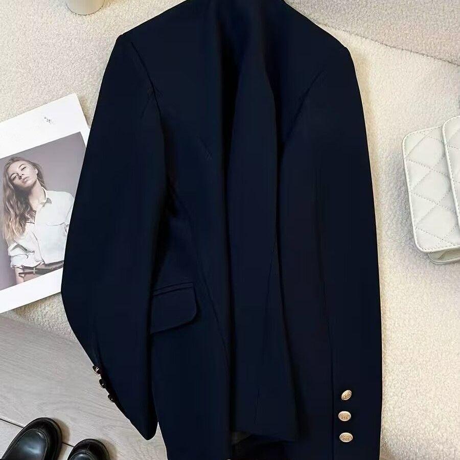 Uniformă Jk Japoneză Femei Sacou Primăvară Toamnă Nou Primăvară Preppy Potrivit pentru Orice Ocazie Palton Larg cu Revere Butoane Casual Îmbrăcăminte Exterioară