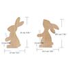 Delicate Easter Inspired Rabbit Shaped Flower Display Stand Handmade Wood Rabbit Ornament for Home and Office Decor