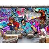 3D Wallpaper Fashion Mural Hip-hop Rock Music Wall Graffiti Mural Hip-hop Music Wallpaper Dance Studio Removable Mural