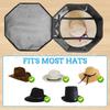Traveling Cowboy Hat Storage Case Hat Box Collapsible Hats Box Holder Organizer Case with Zipper for Cowboy Hats Fisherman Hats