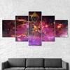 Buddha Universe Cosmos Abstract Scenery 5 Piece Five Panel Wall Canvas Print Modern Art Poster Picture Home Decor Gift For Him For Her
