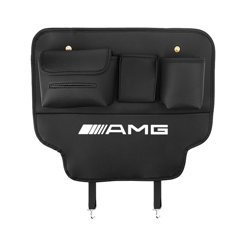 Car Seat Pad Storage Bag Anti Dirty Scratch Resistant Leather Anti Kick Pad For Mercedes Benz GLE63 CLS63 GLC63 W204 AMG Sticker