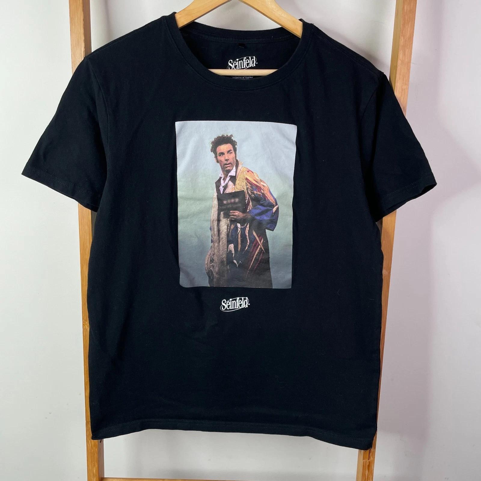 Seinfeld Shirt Mens Medium Black The Kramer Graphic Print Short Sleeve TV Show L