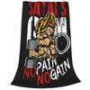 Your Workout Is My Warmup Knitted Blankets Fleece Bodybuilding Super Warm Throw Blanket for Home Couch Bedspread