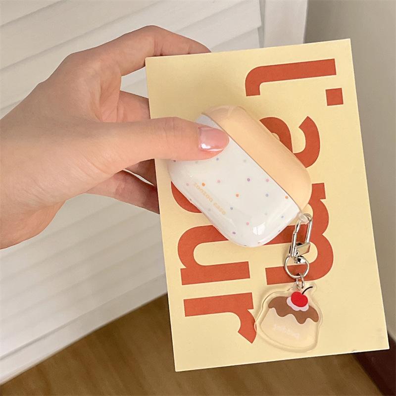 Milk yellow polka dot pudding AirpodsPro1 earphone case for Apple 1/1/1 generation wireless bluetooth protective case female